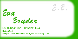 eva bruder business card